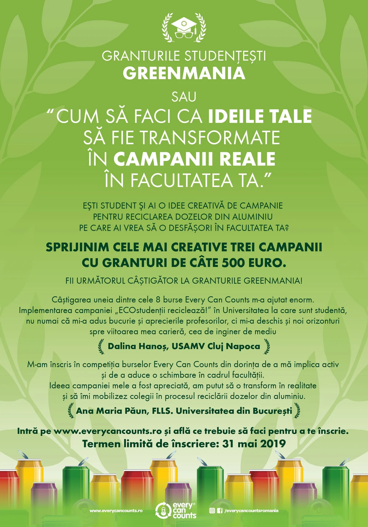 Granturile studentesti GreenMania
